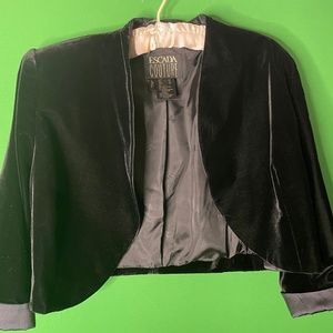 Escada Couture  Velvet Bolero Jacket